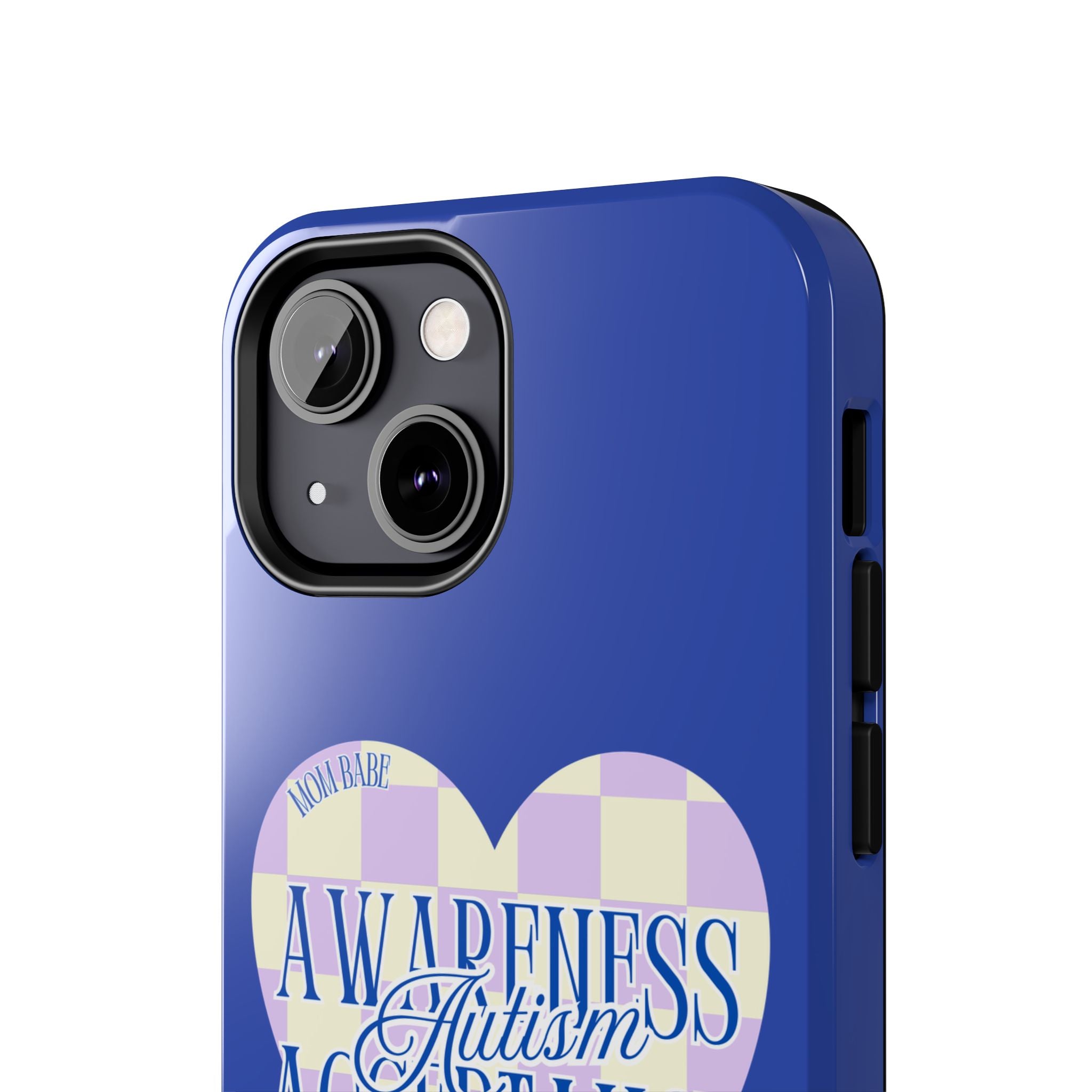 Autism Awareness and Acceptance — Checkered Heart Phone Case
