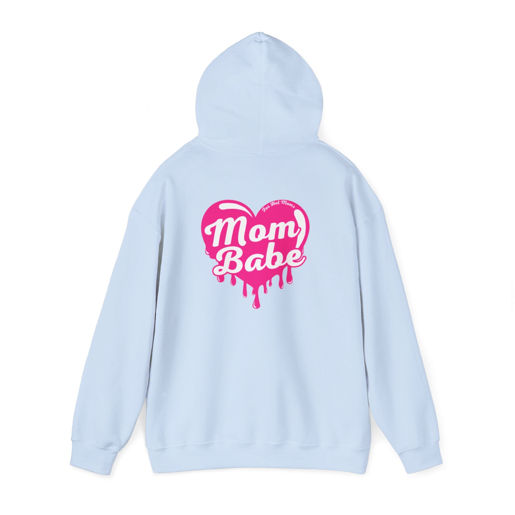 Mom Babe For Hot Moms — Pink Heart Drip Graphic Hoodie