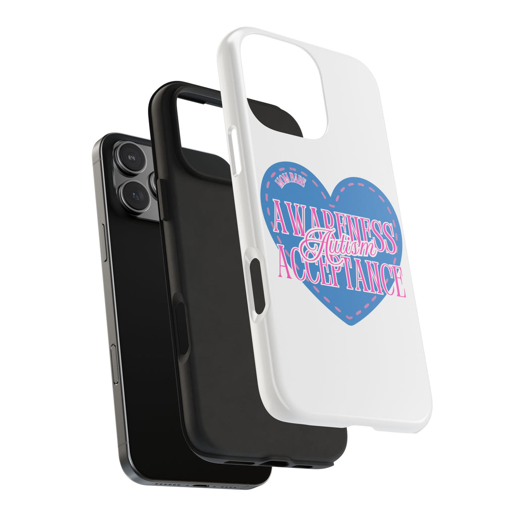 Autism Awareness and Acceptance — Stitched Heart Phone Case