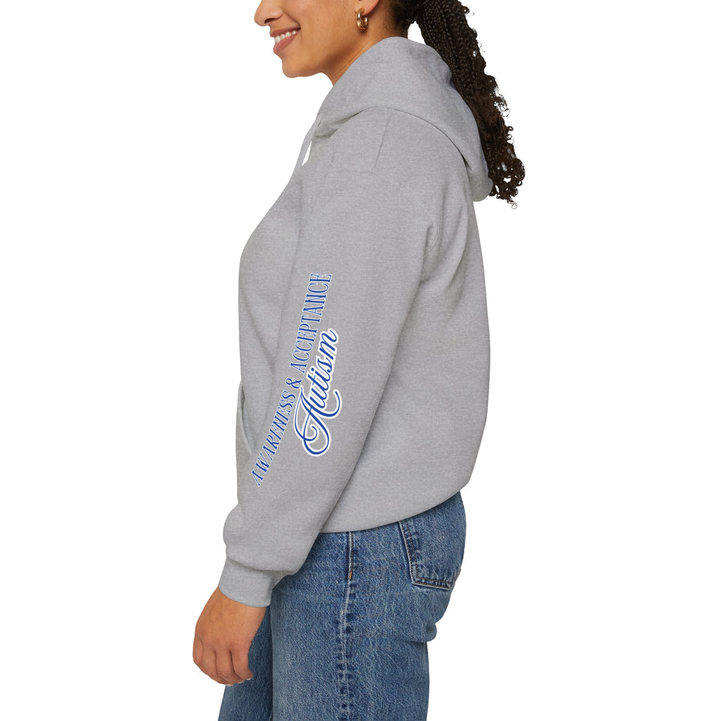 Autism Awareness and Acceptance — Checkered Heart Hoodie