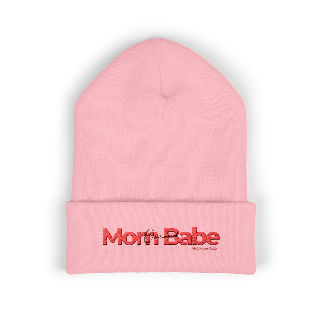 Overstimulated Mom Babes Beanie - Red and Black Embroidery
