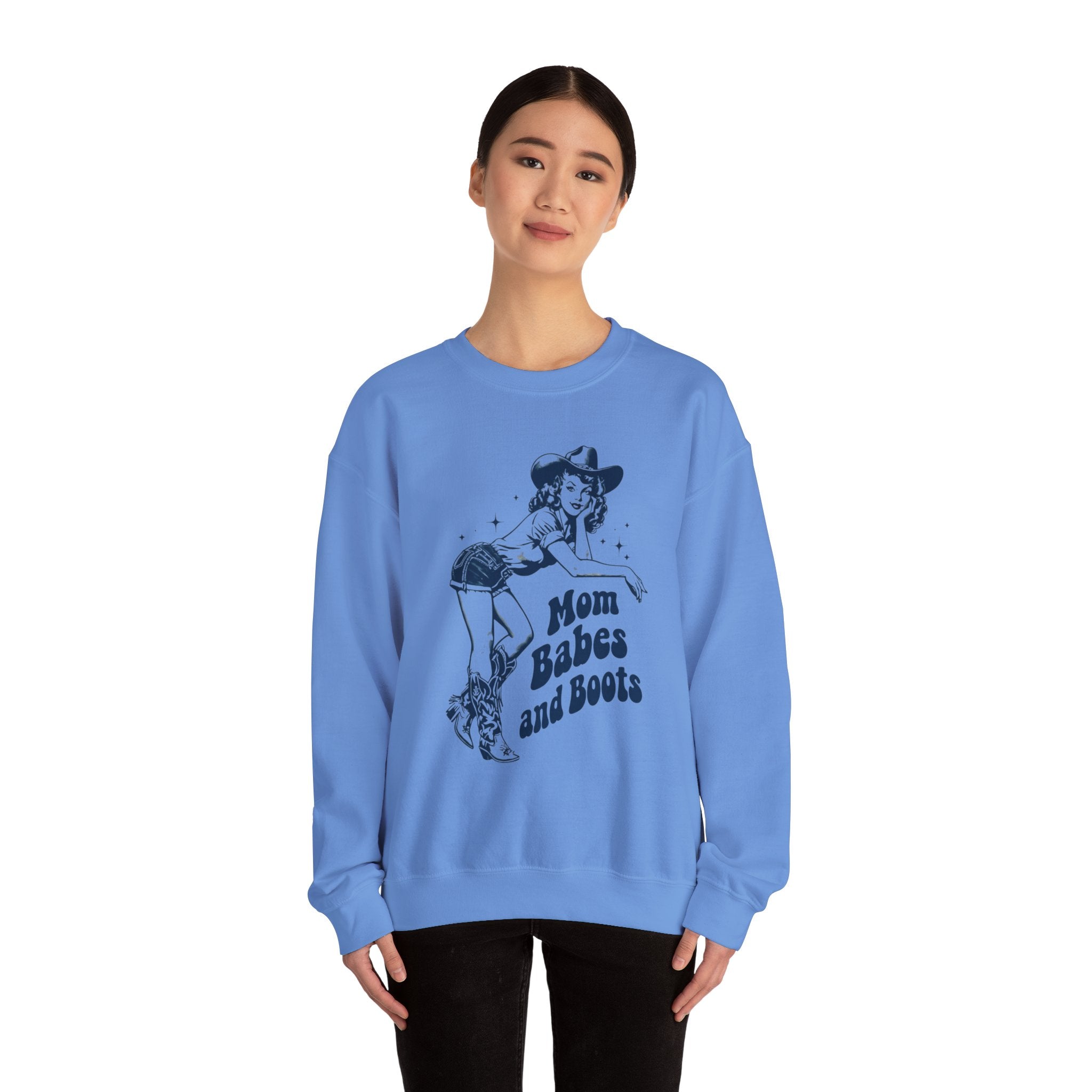 Mom Babes and Boots - Graphic Sweatshirt