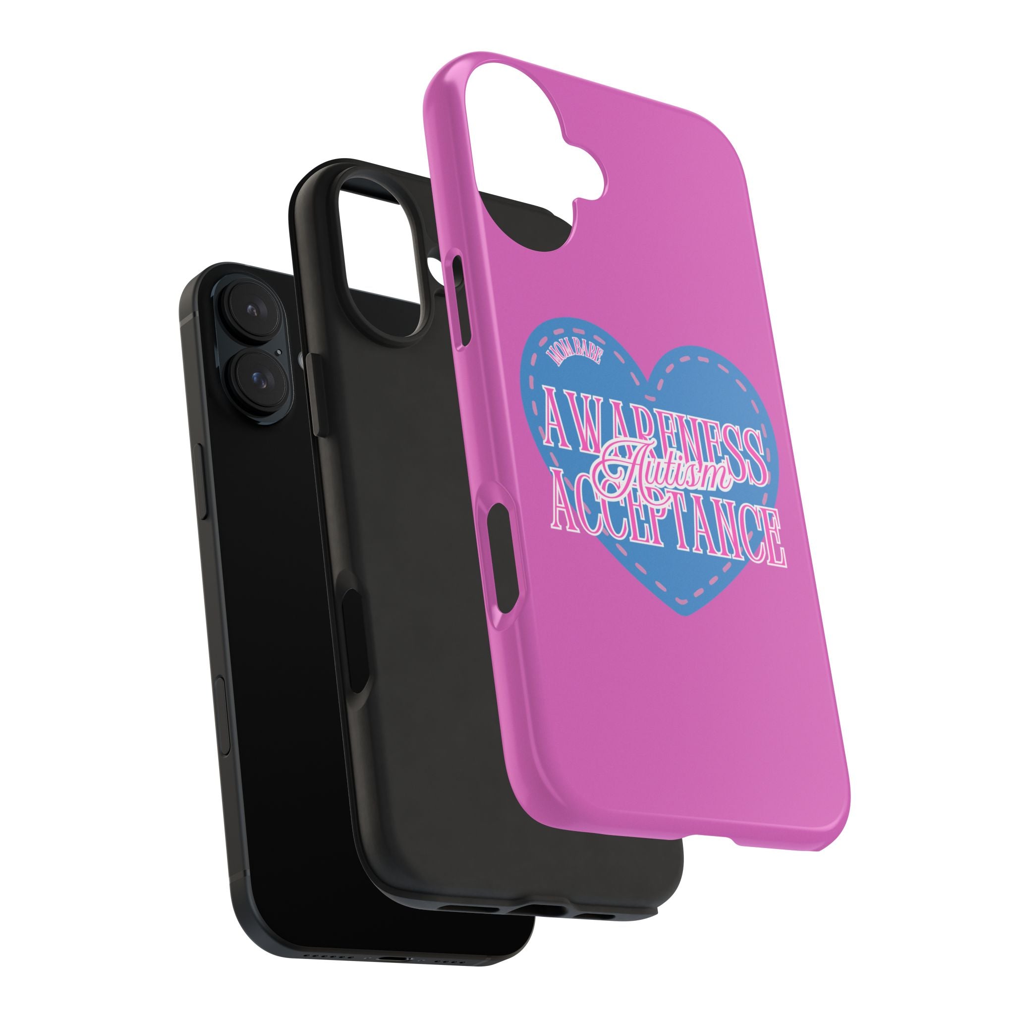 Autism Awareness and Acceptance — Stitched Heart Phone Case