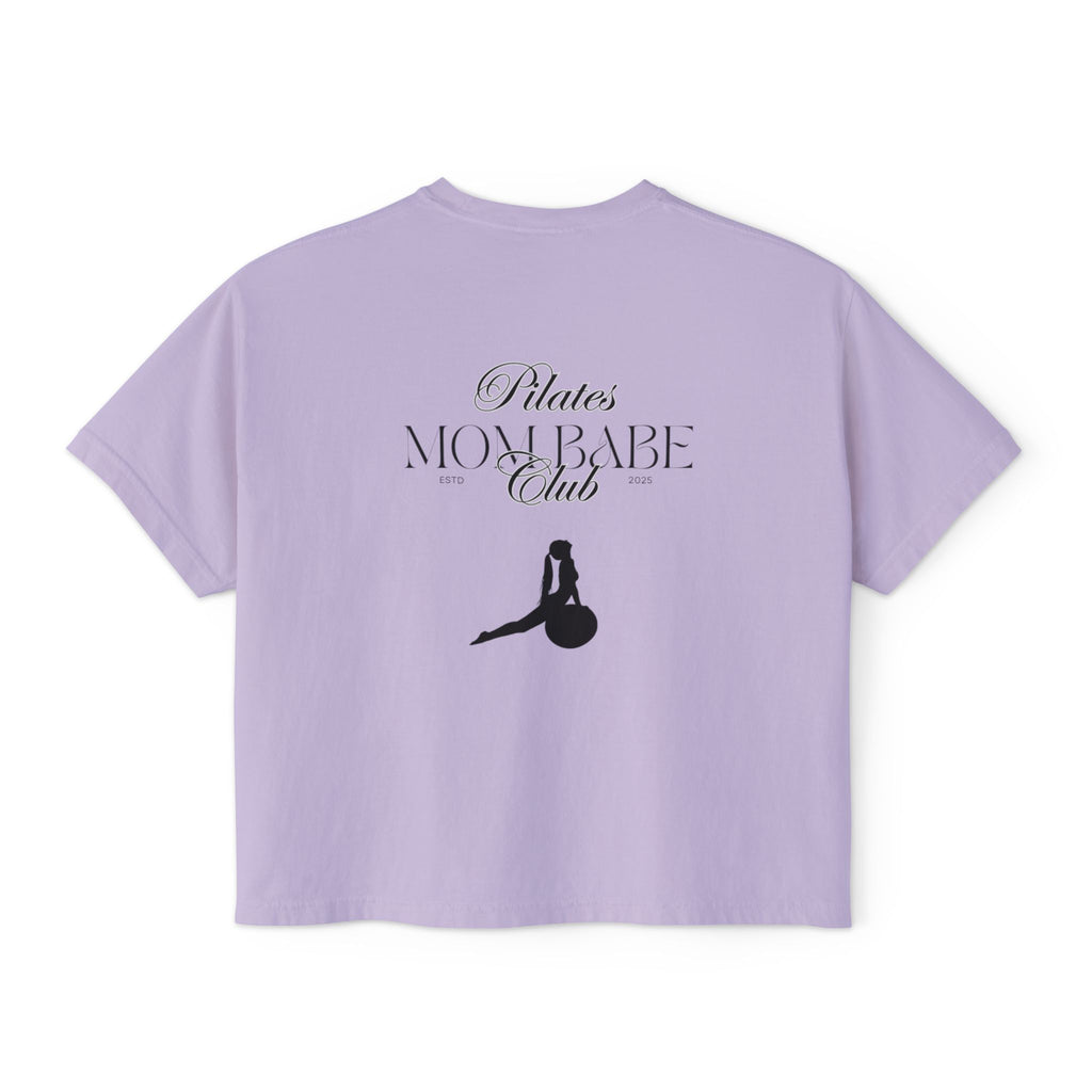 Pilates Mom Babe Club — Workout Graphic Tee (Black Print)