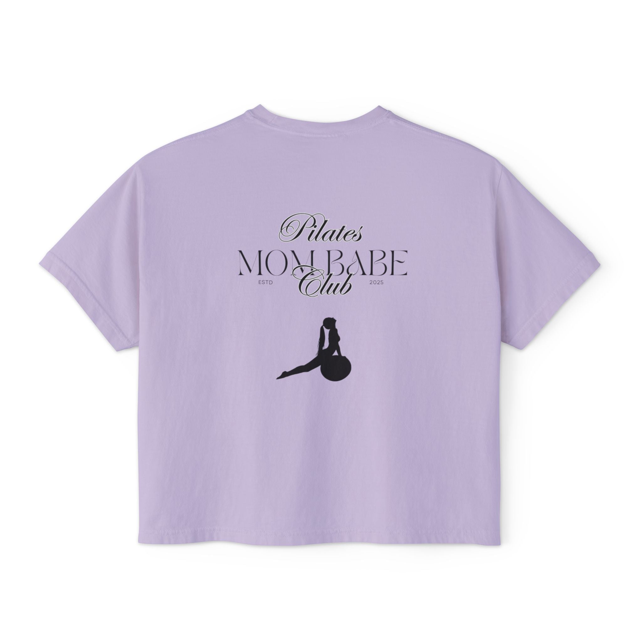 Pilates Mom Babe Club — Workout Graphic Tee (Black Print)