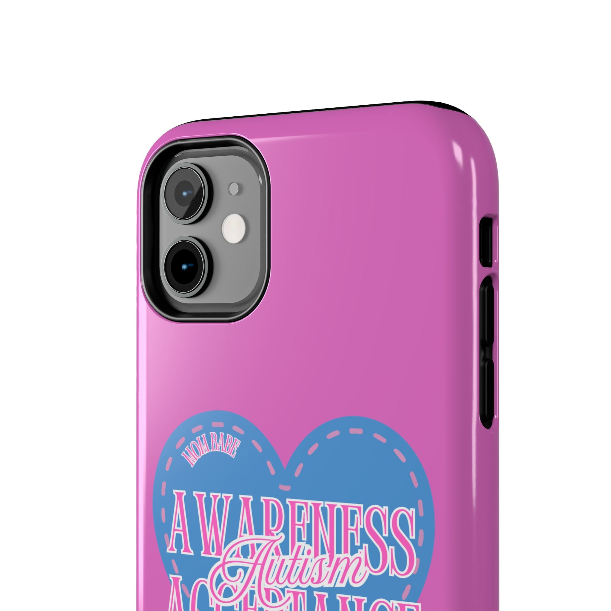 Autism Awareness and Acceptance — Stitched Heart Phone Case
