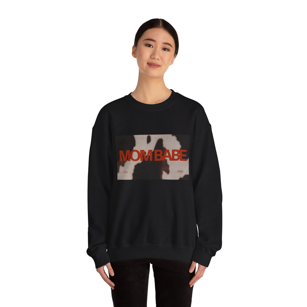 Mom Babe — Cowhide Graphic Sweatshirt