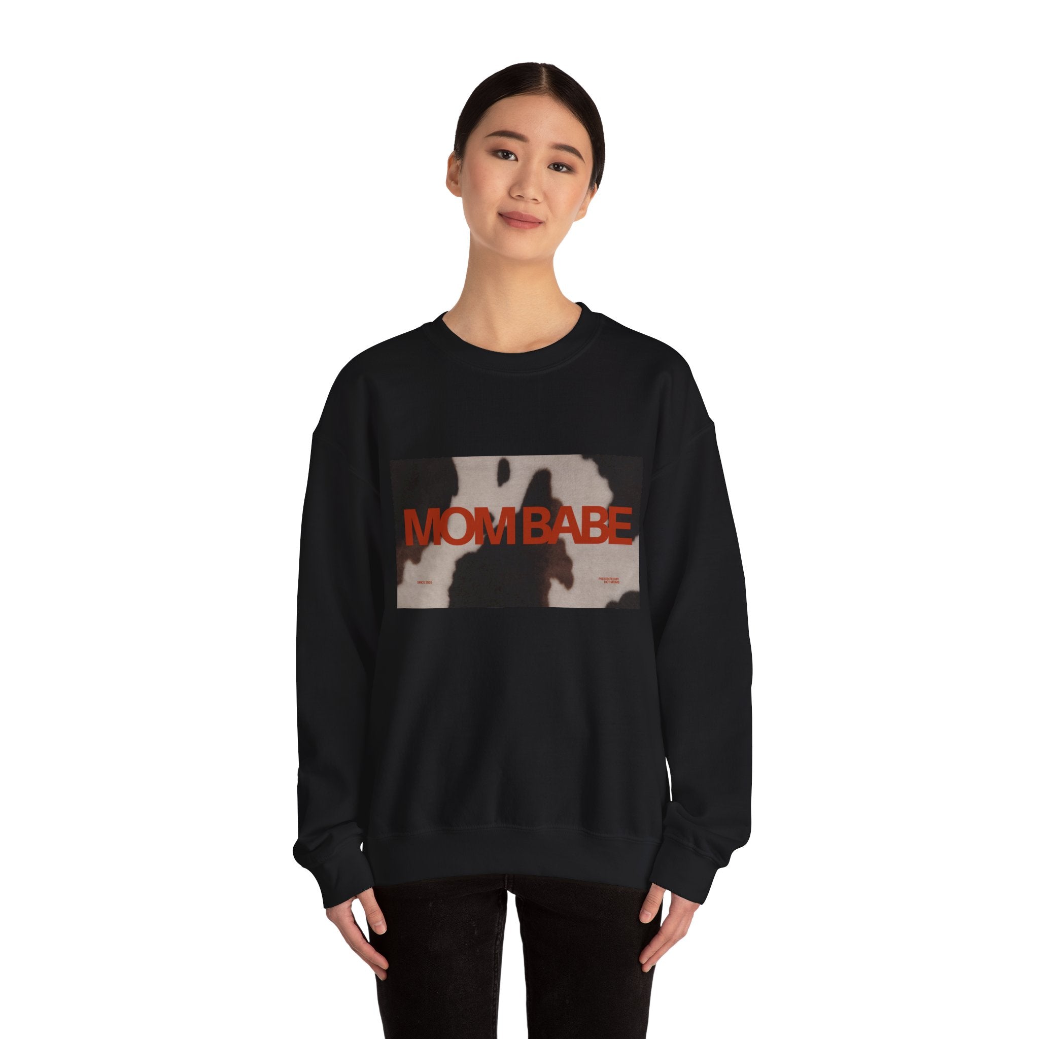 Mom Babe — Cowhide Graphic Sweatshirt