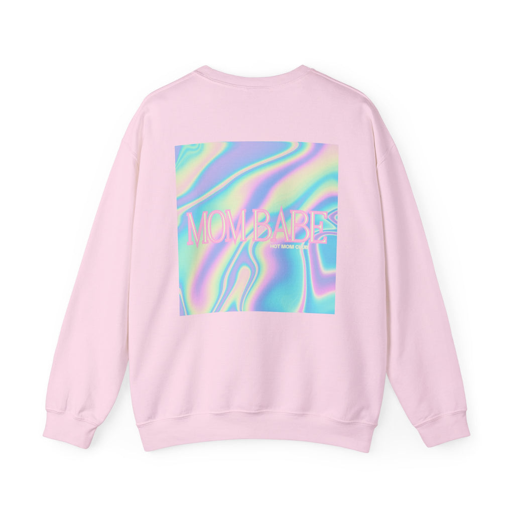 Mom Babe — Holographic Graphic Sweatshirt