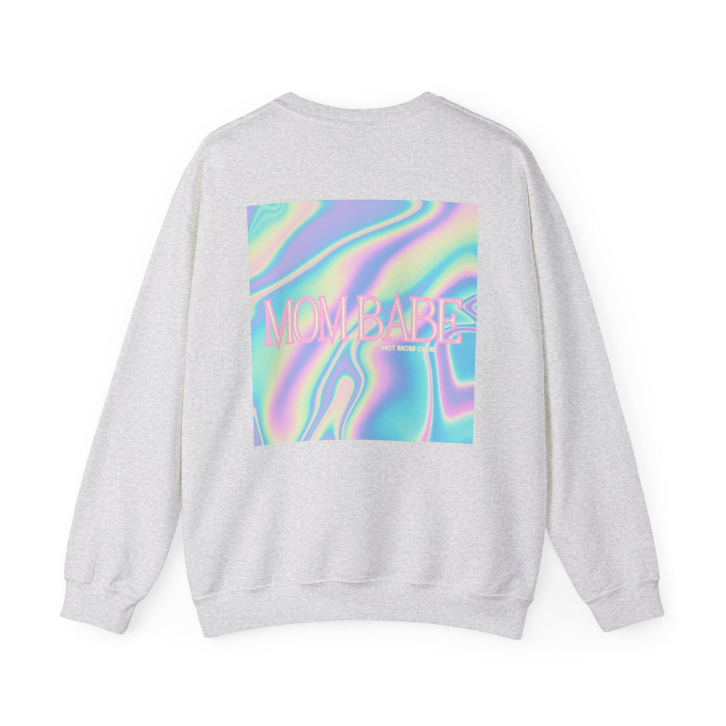 Mom Babe — Holographic Graphic Sweatshirt