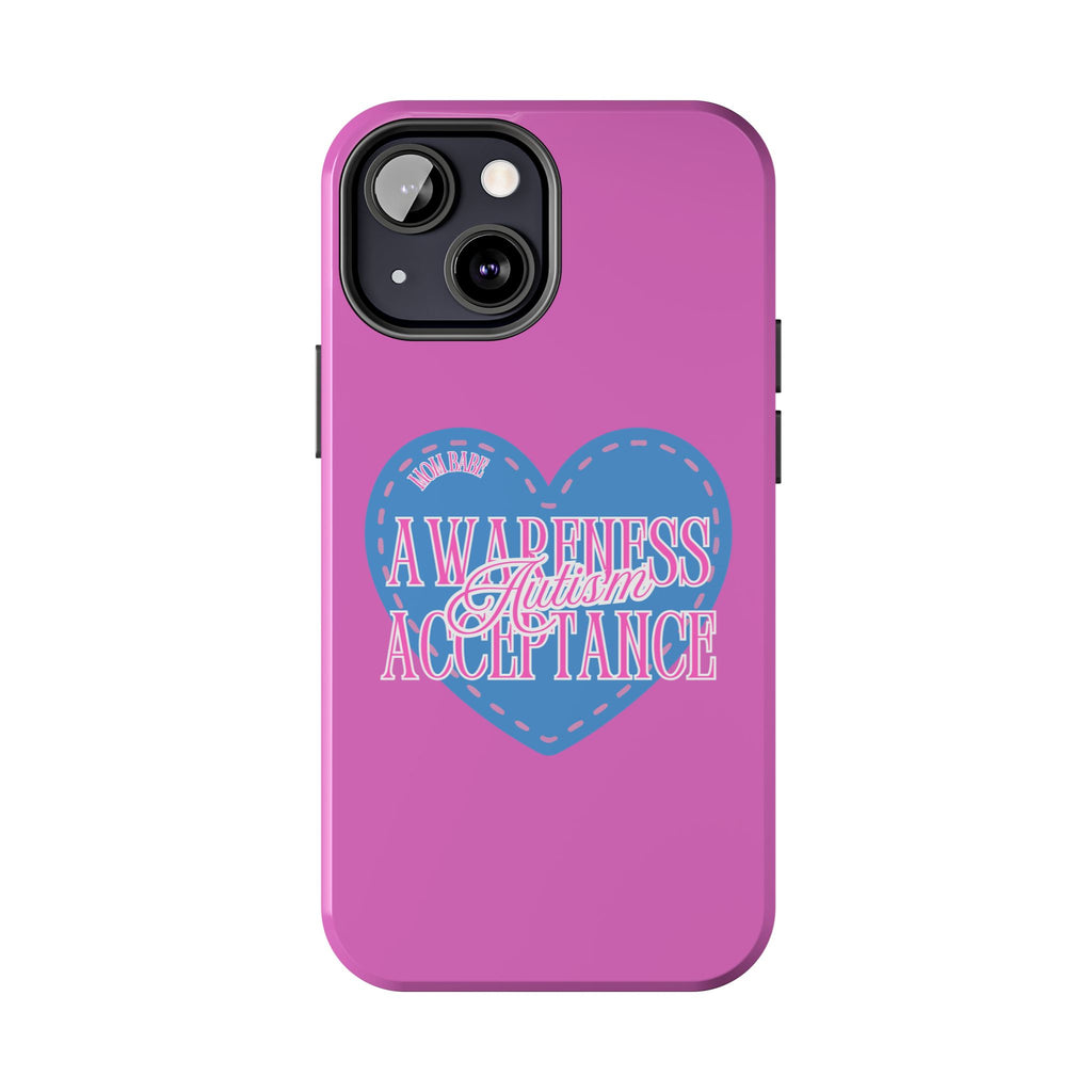Autism Awareness and Acceptance — Stitched Heart Phone Case