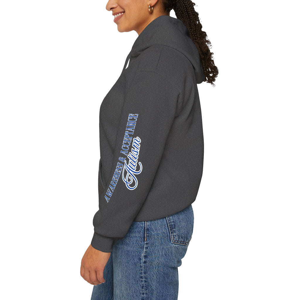 Autism Awareness and Acceptance — Checkered Heart Hoodie