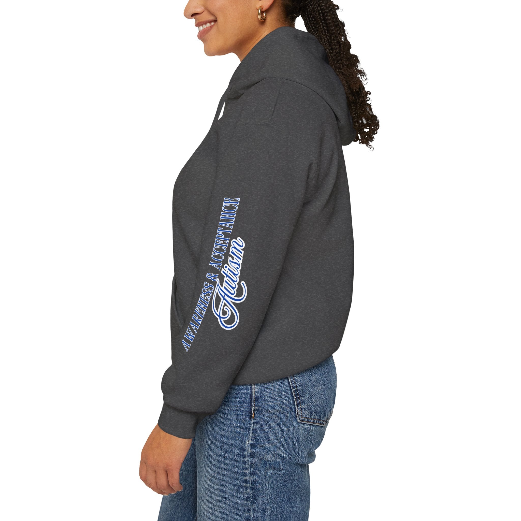 Autism Awareness and Acceptance — Checkered Heart Hoodie