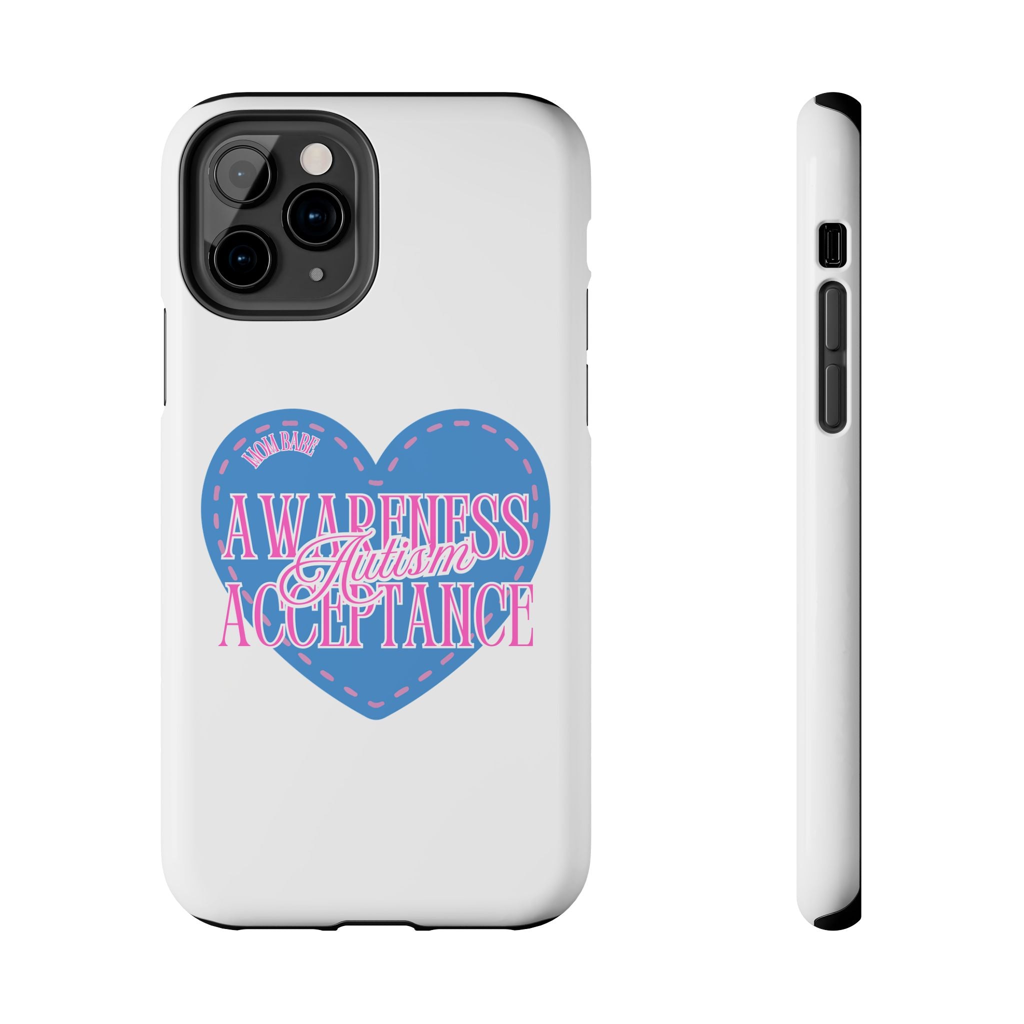 Autism Awareness and Acceptance — Stitched Heart Phone Case
