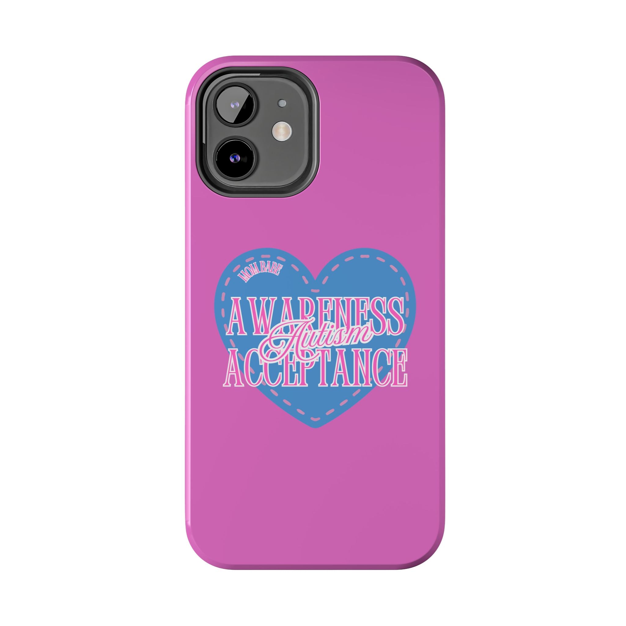 Autism Awareness and Acceptance — Stitched Heart Phone Case