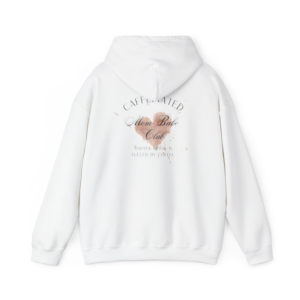 Caffeinated Mom Babe Club - Heart Spill Graphic Hoodie