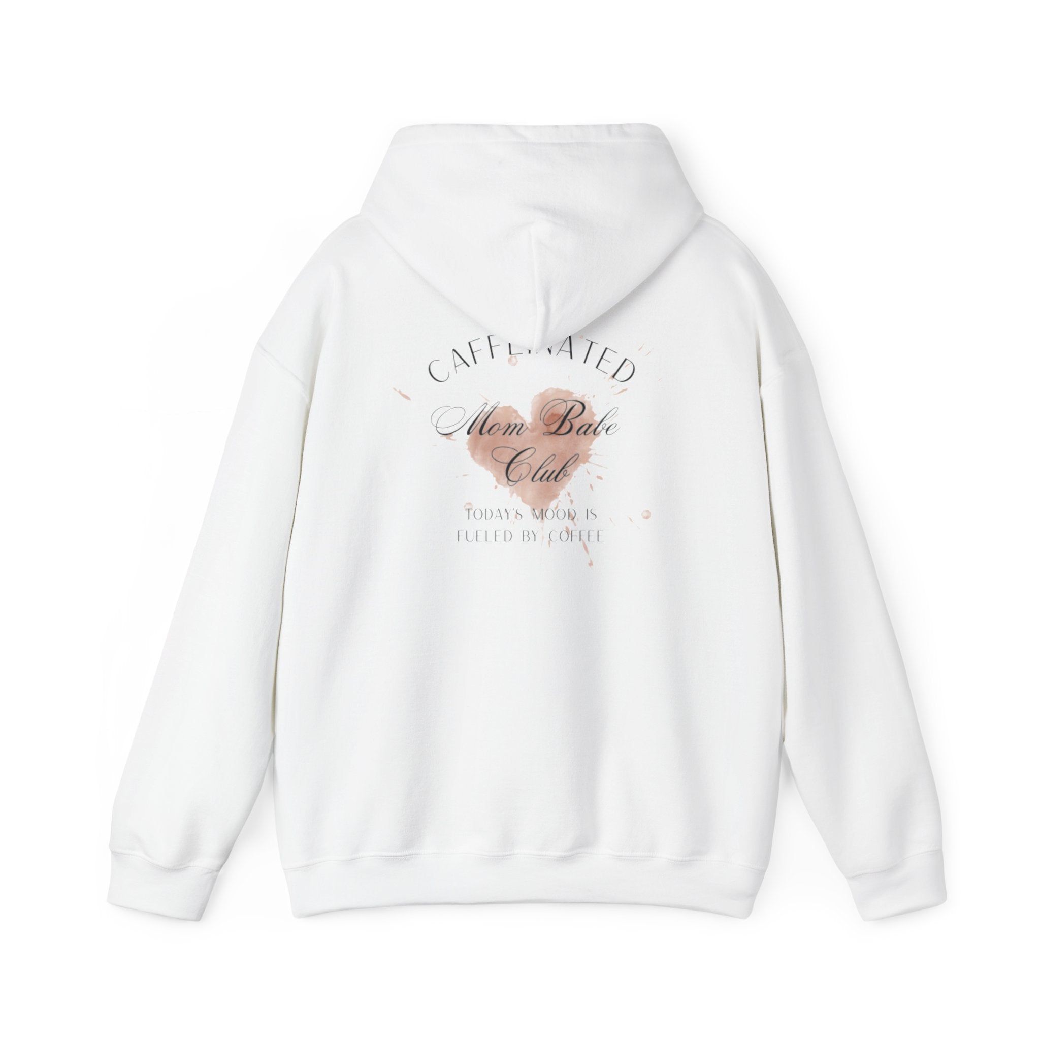 Caffeinated Mom Babe Club - Heart Spill Graphic Hoodie