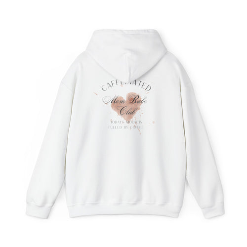 Caffeinated Mom Babe Club - Heart Spill Graphic Hoodie