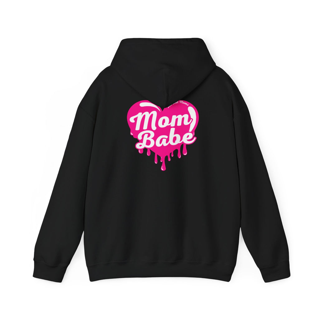 Mom Babe For Hot Moms — Pink Heart Drip Graphic Hoodie