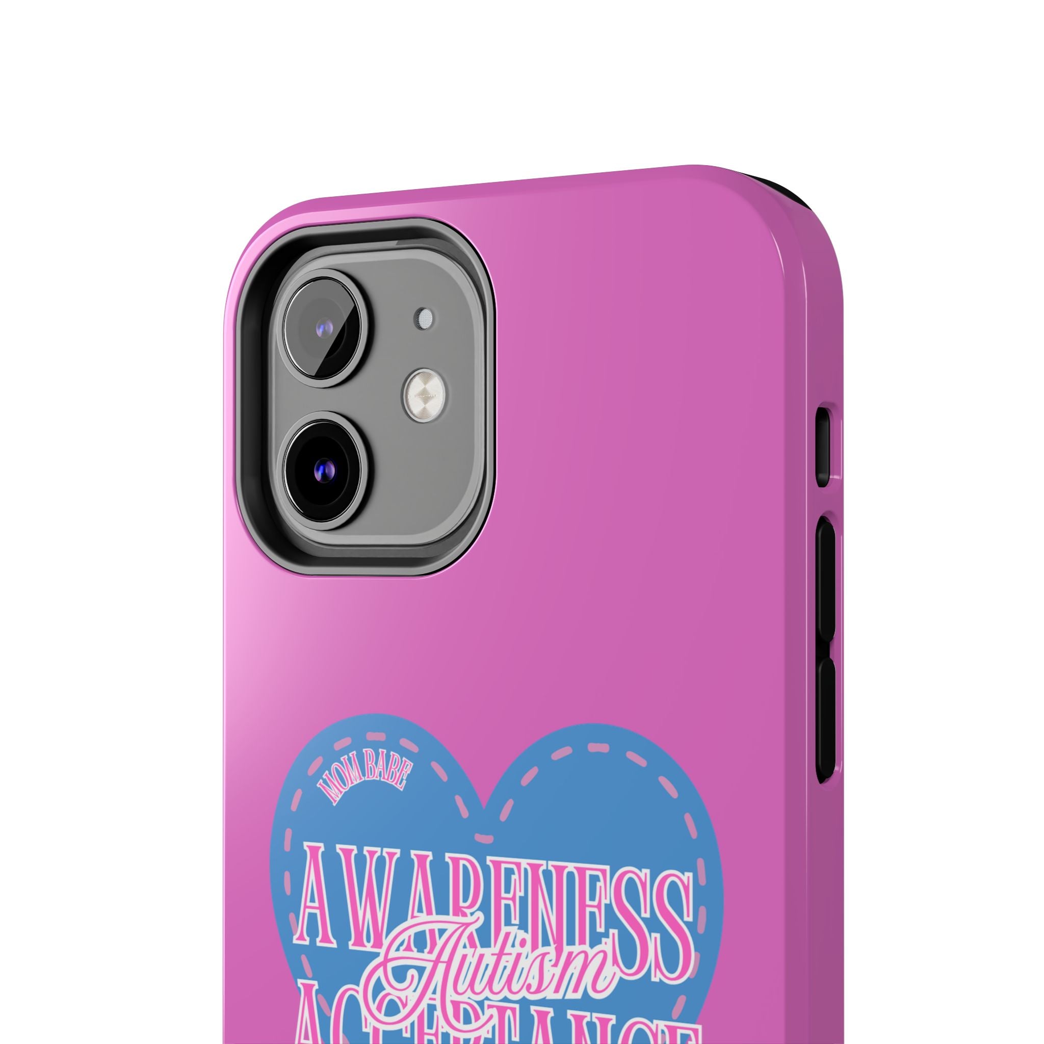 Autism Awareness and Acceptance — Stitched Heart Phone Case
