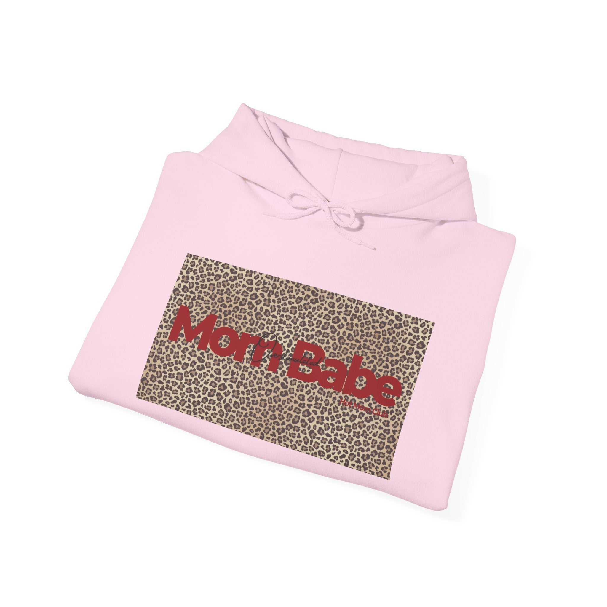 Overstimulated Mom Babe — Leopard Graphic Hoodie