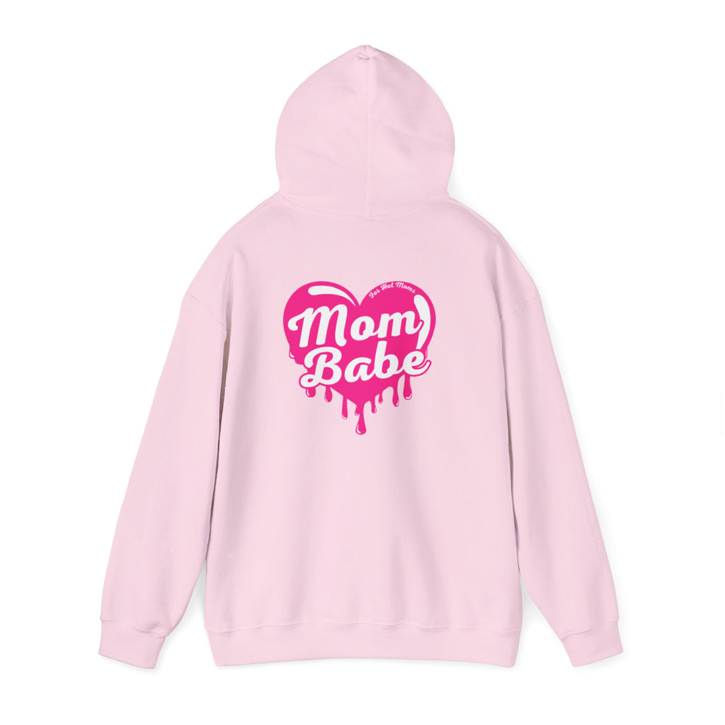Mom Babe For Hot Moms — Pink Heart Drip Graphic Hoodie