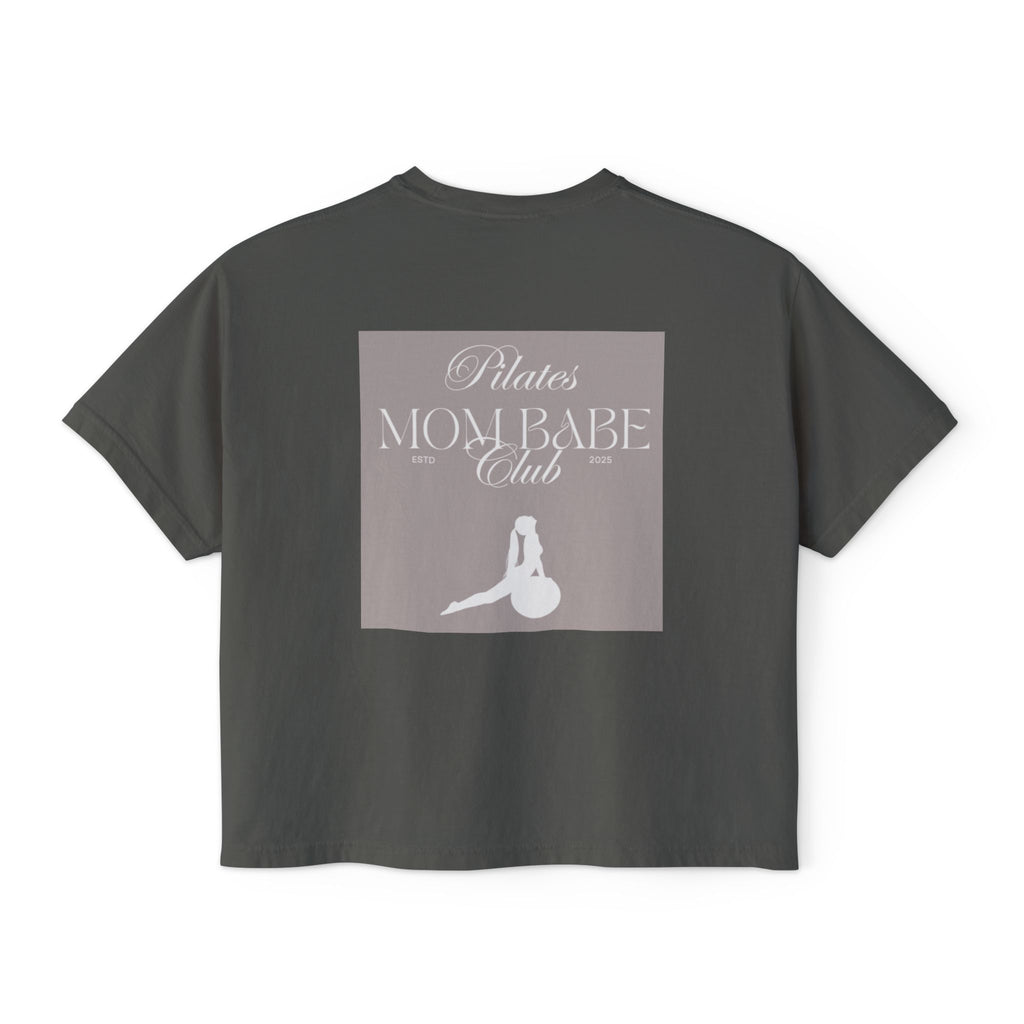 Pilates Mom Babe Club — Workout Graphic Tee (White Print)