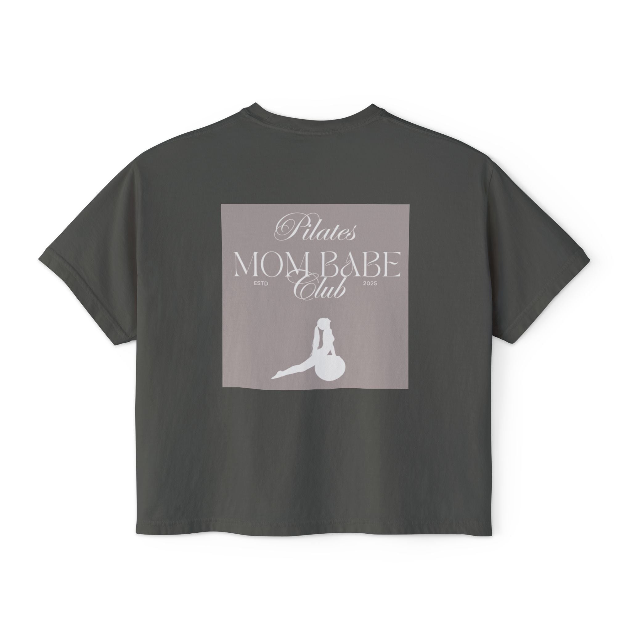 Pilates Mom Babe Club — Workout Graphic Tee (White Print)