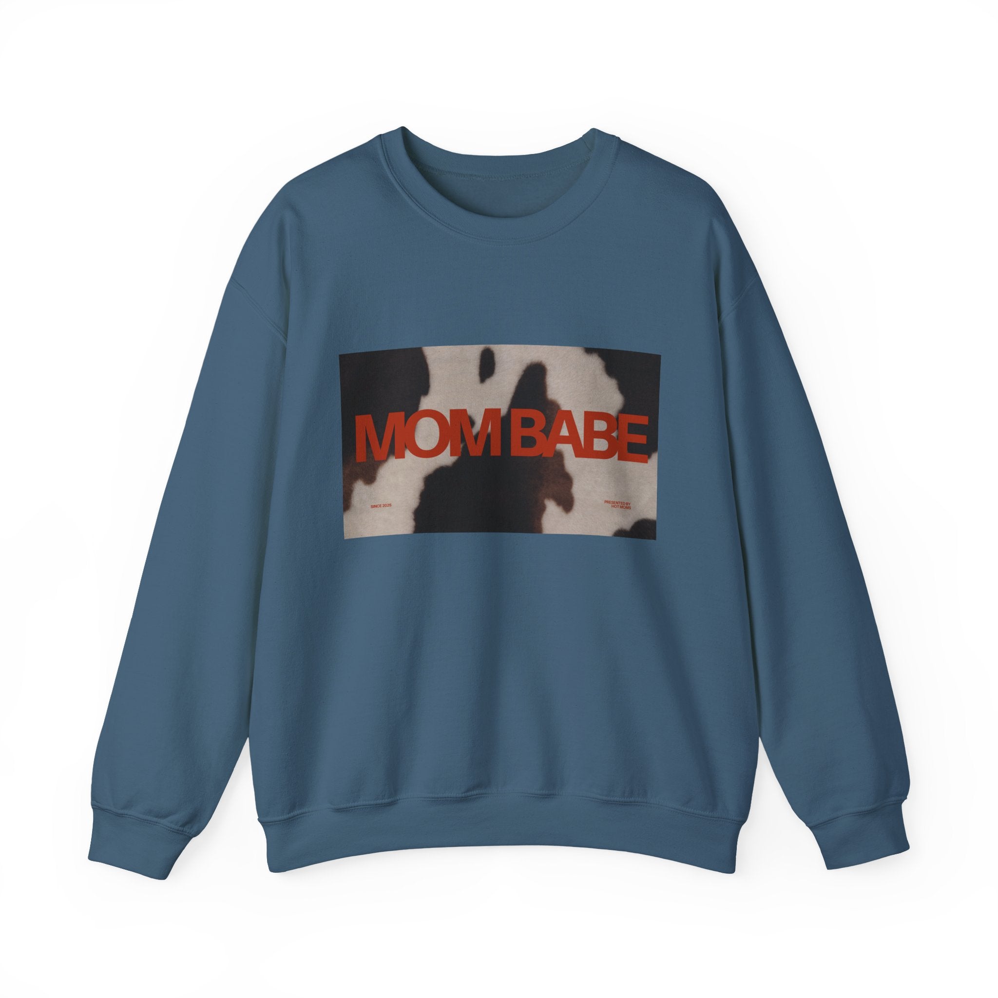 Mom Babe — Cowhide Graphic Sweatshirt