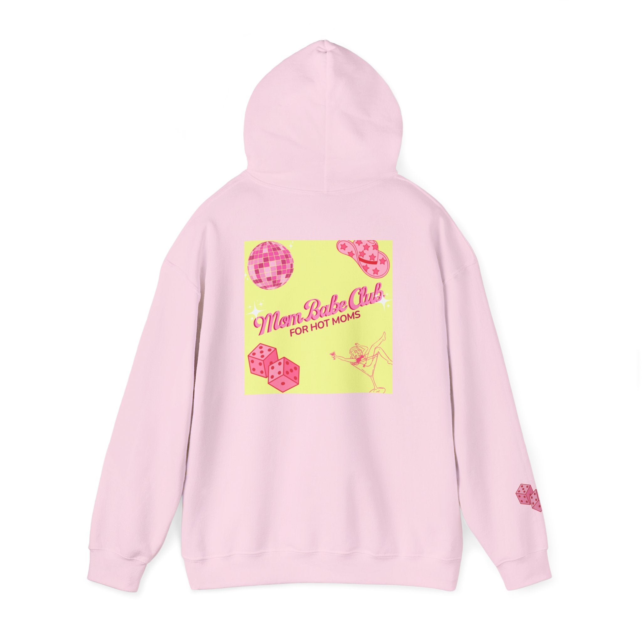 Mom Babe Club - For Hot Moms — Pink Graphic Hoodie