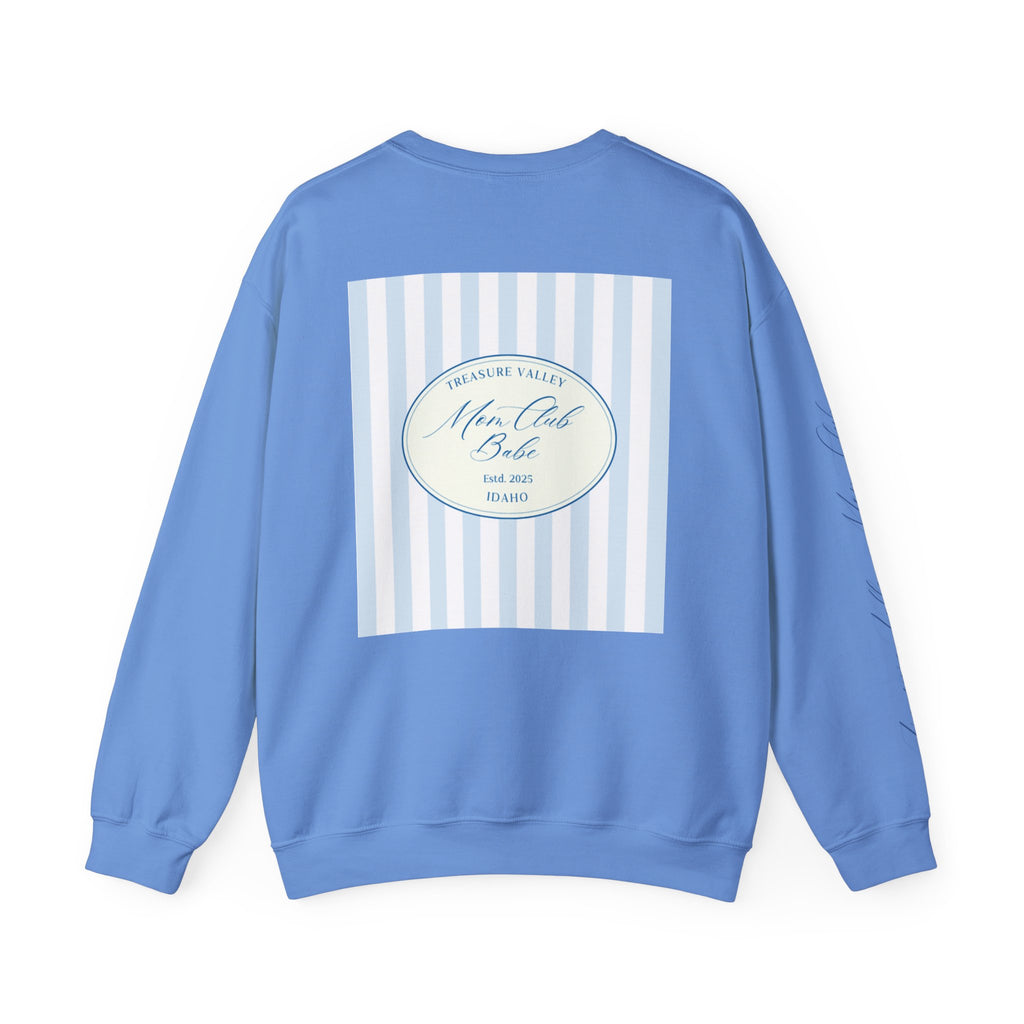 Treasure Valley Mom Club - Striped Graphic Sweatshirt
