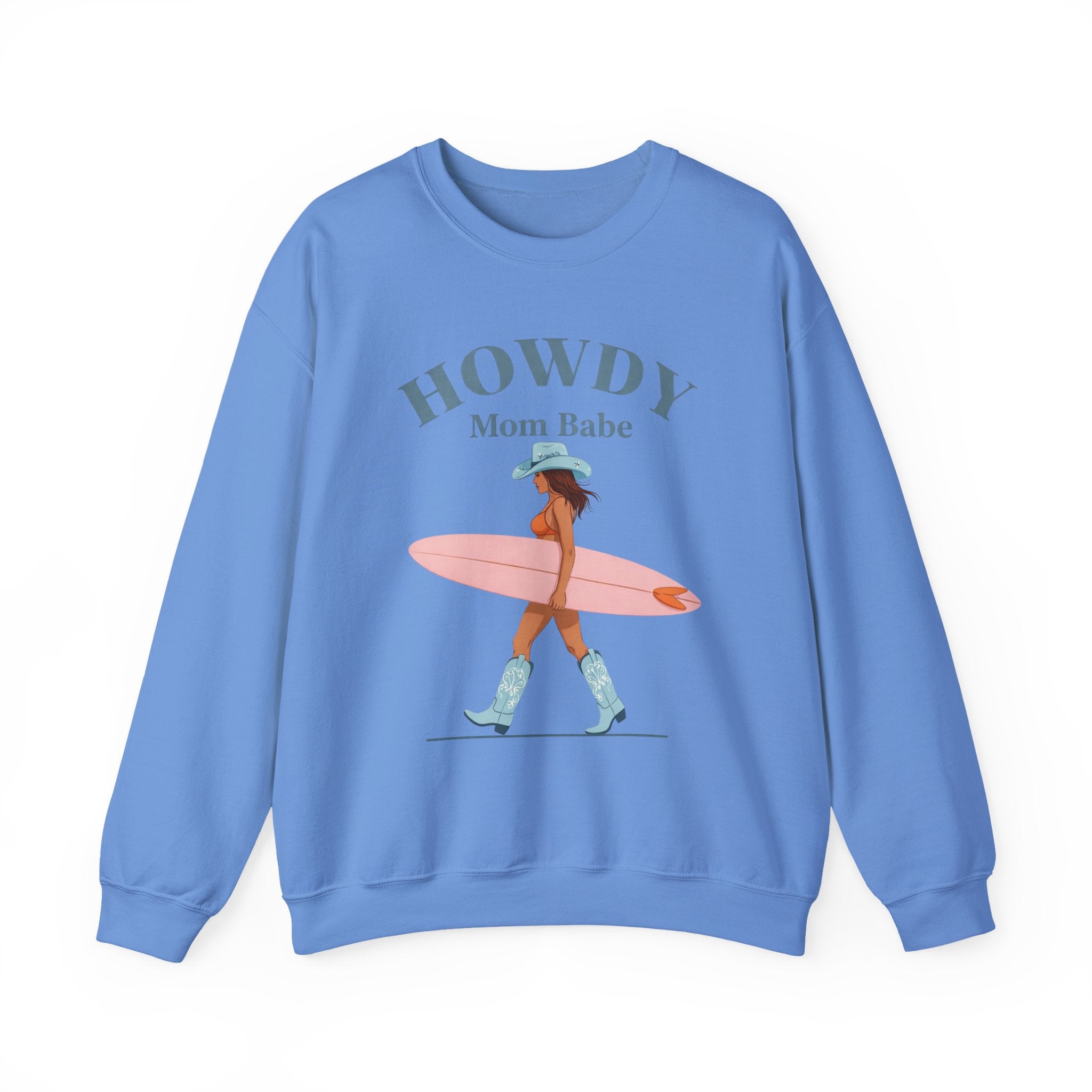Howdy Mom Babe — Surf Girl Graphic Sweatshirt