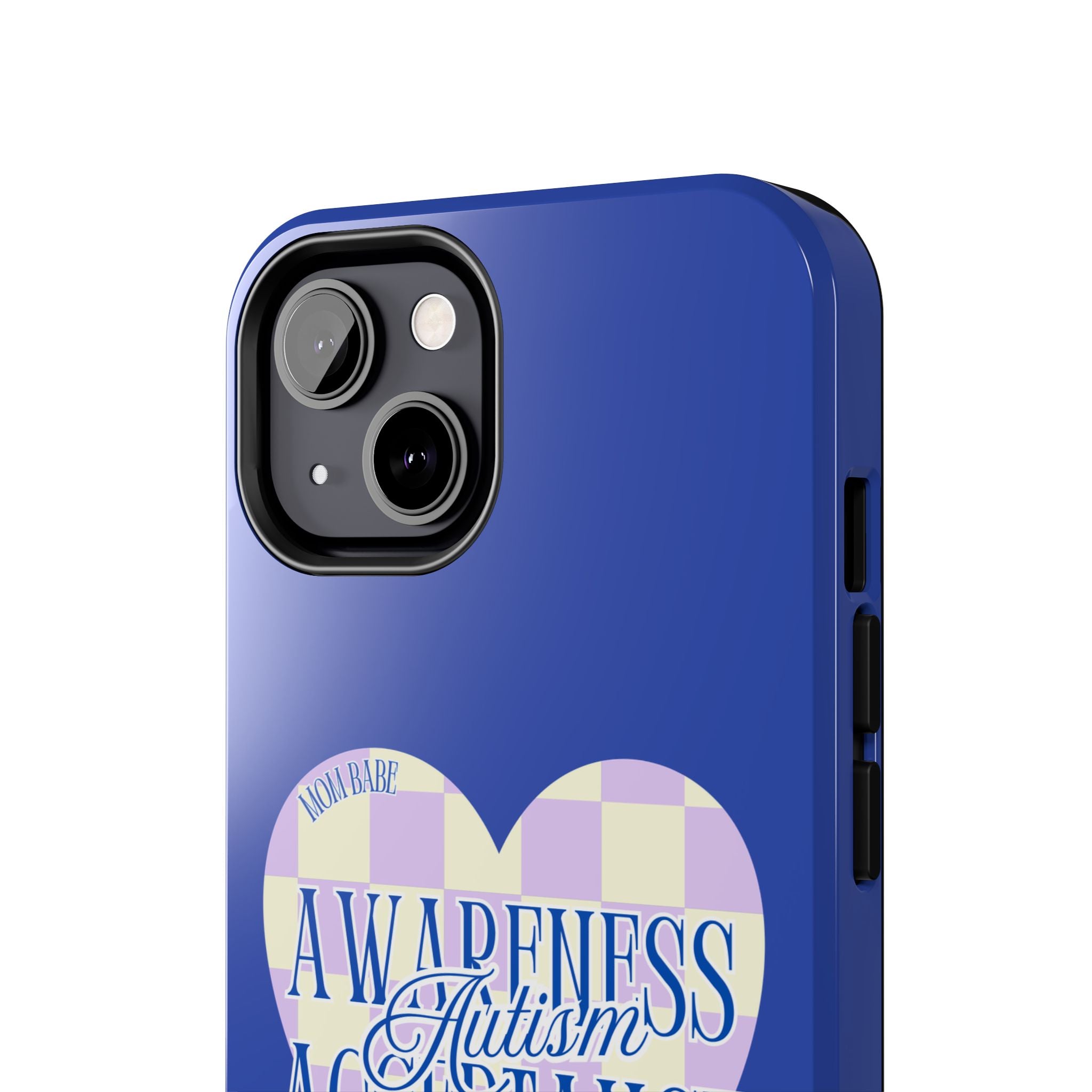Autism Awareness and Acceptance — Checkered Heart Phone Case