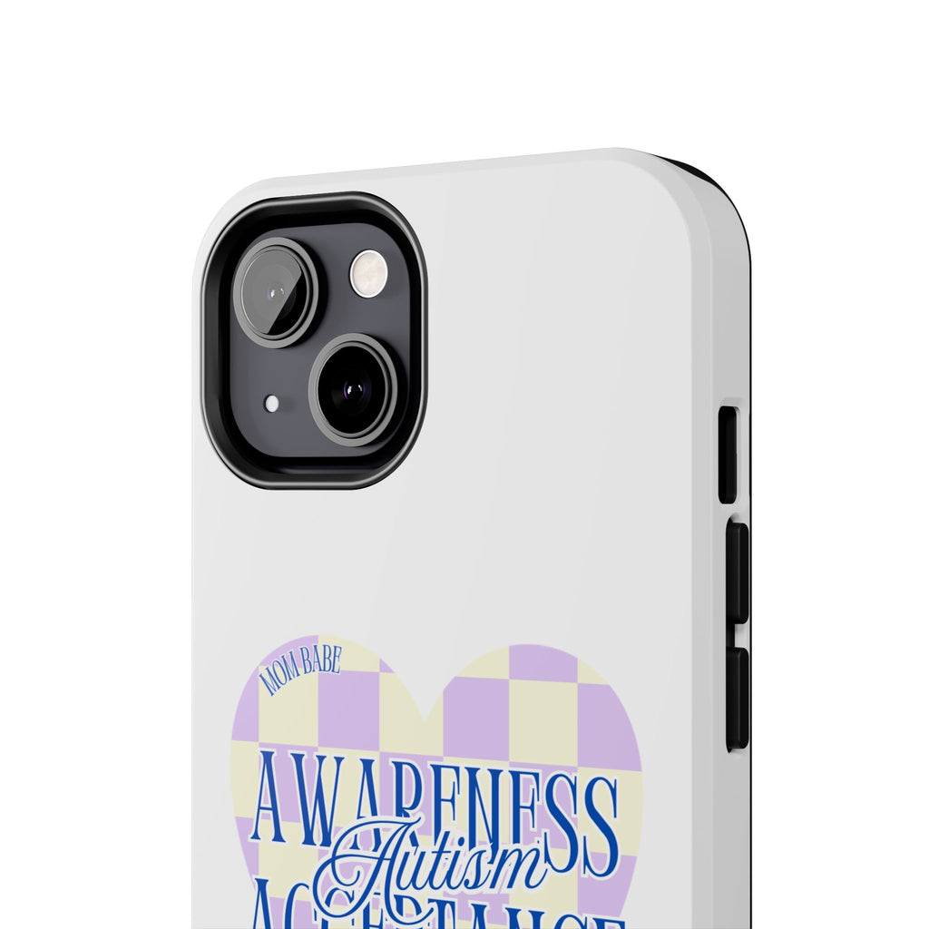 Autism Awareness and Acceptance — Checkered Heart Phone Case
