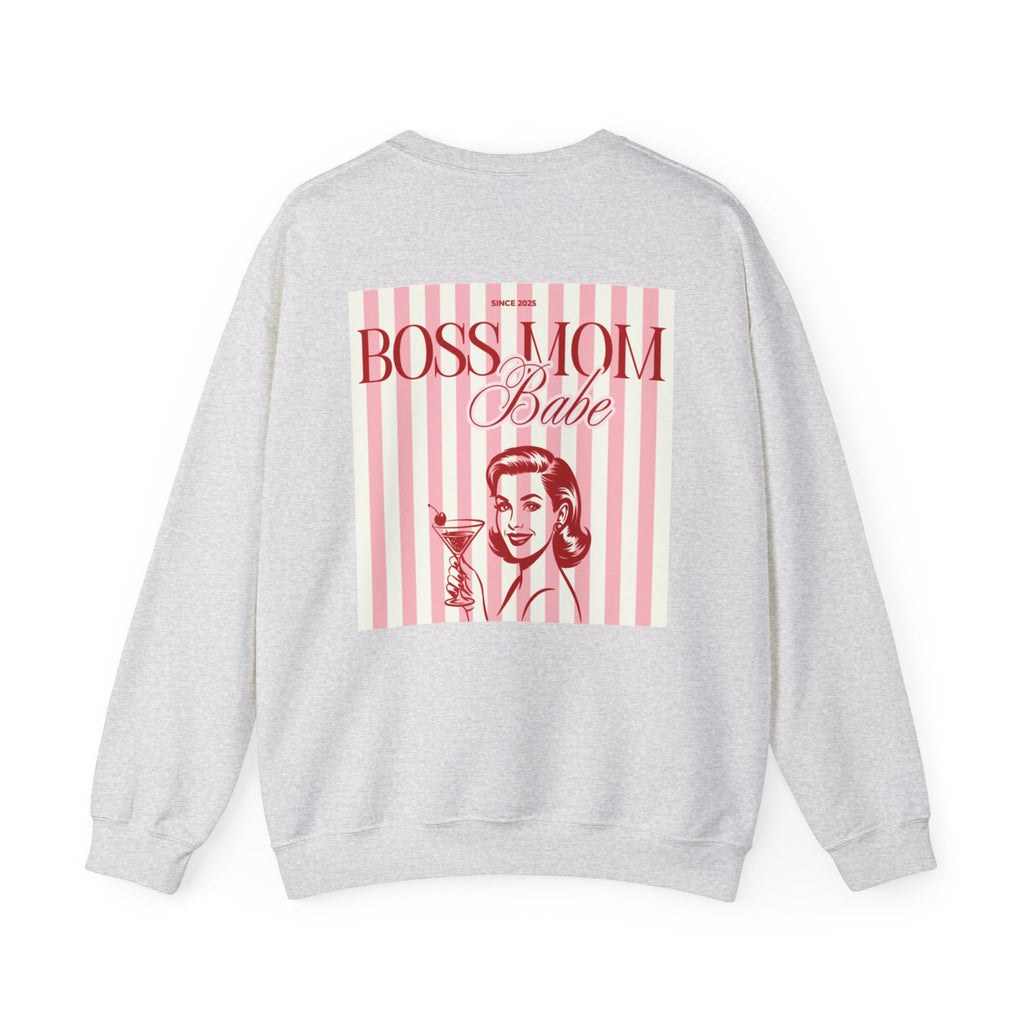 Boss Mom Babe — Vintage Retro Graphic Sweatshirt