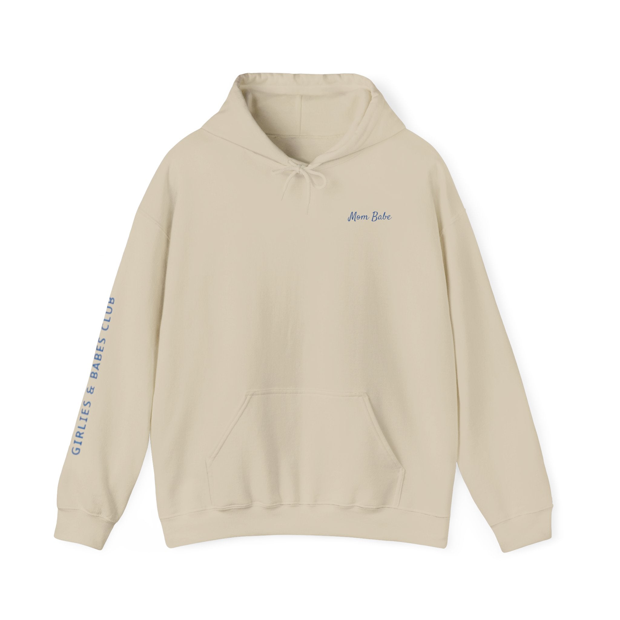 Mom Babe Girl Mom Club - Striped Graphic Hoodie