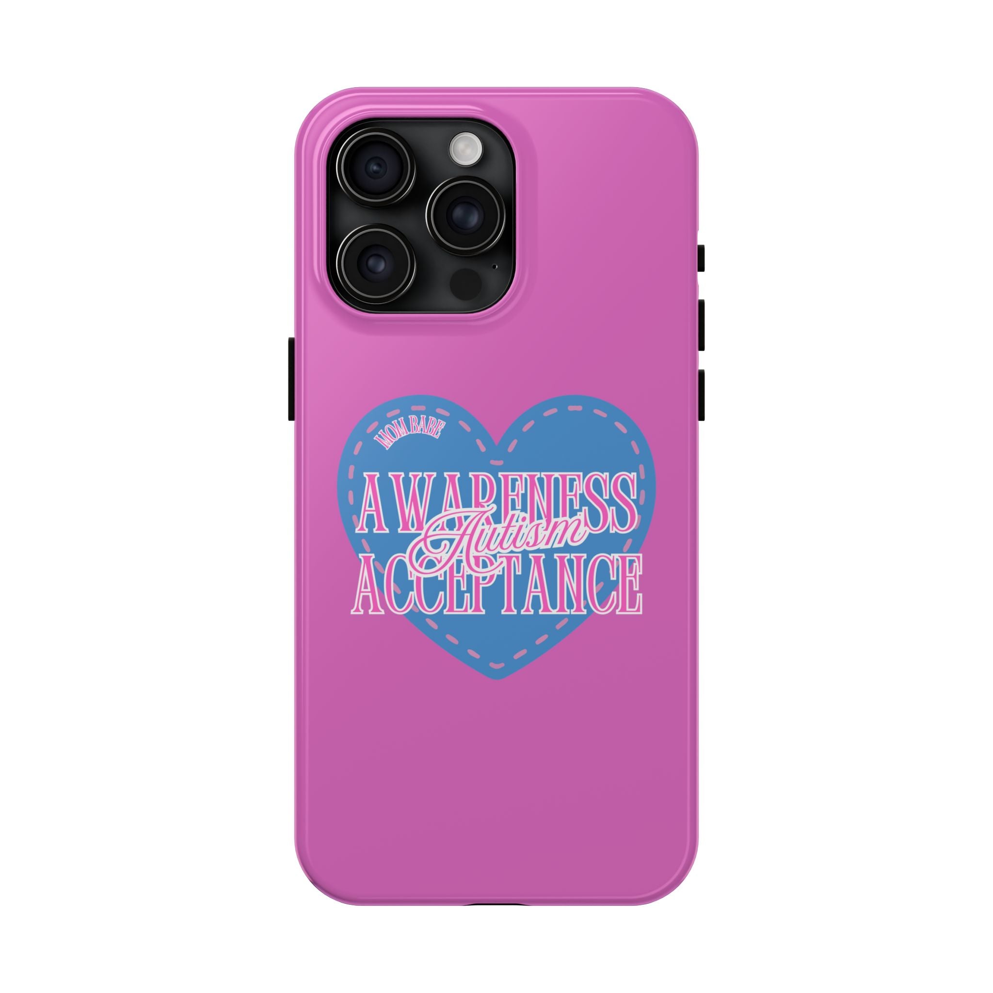 Autism Awareness and Acceptance — Stitched Heart Phone Case