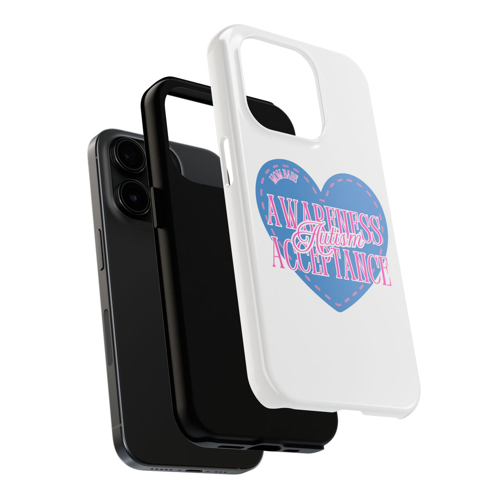 Autism Awareness and Acceptance — Stitched Heart Phone Case