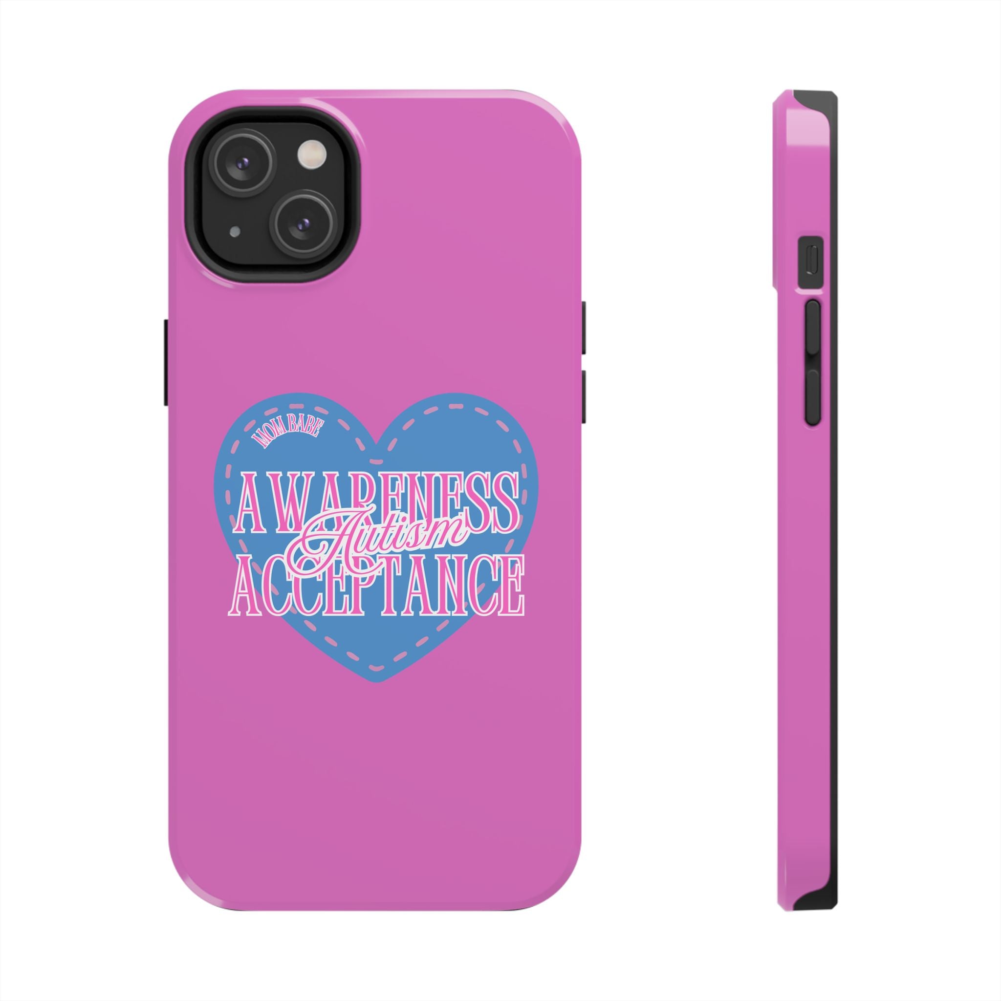 Autism Awareness and Acceptance — Stitched Heart Phone Case