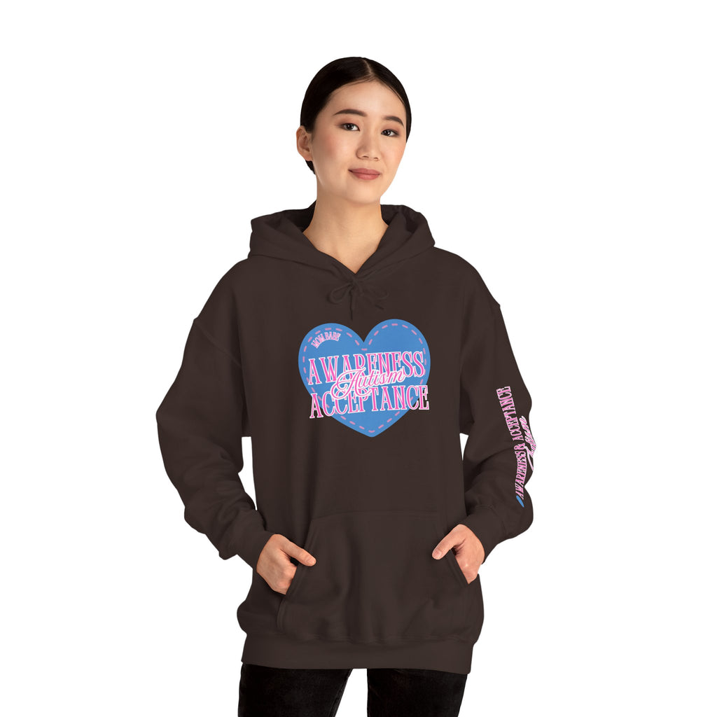 Autism Awareness and Acceptance — Stitched Heart Hoodie