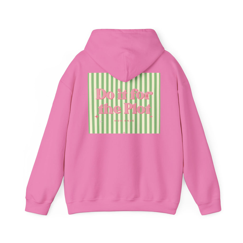 Do It For The Plot Mom Babe - Striped Graphic Hoodie