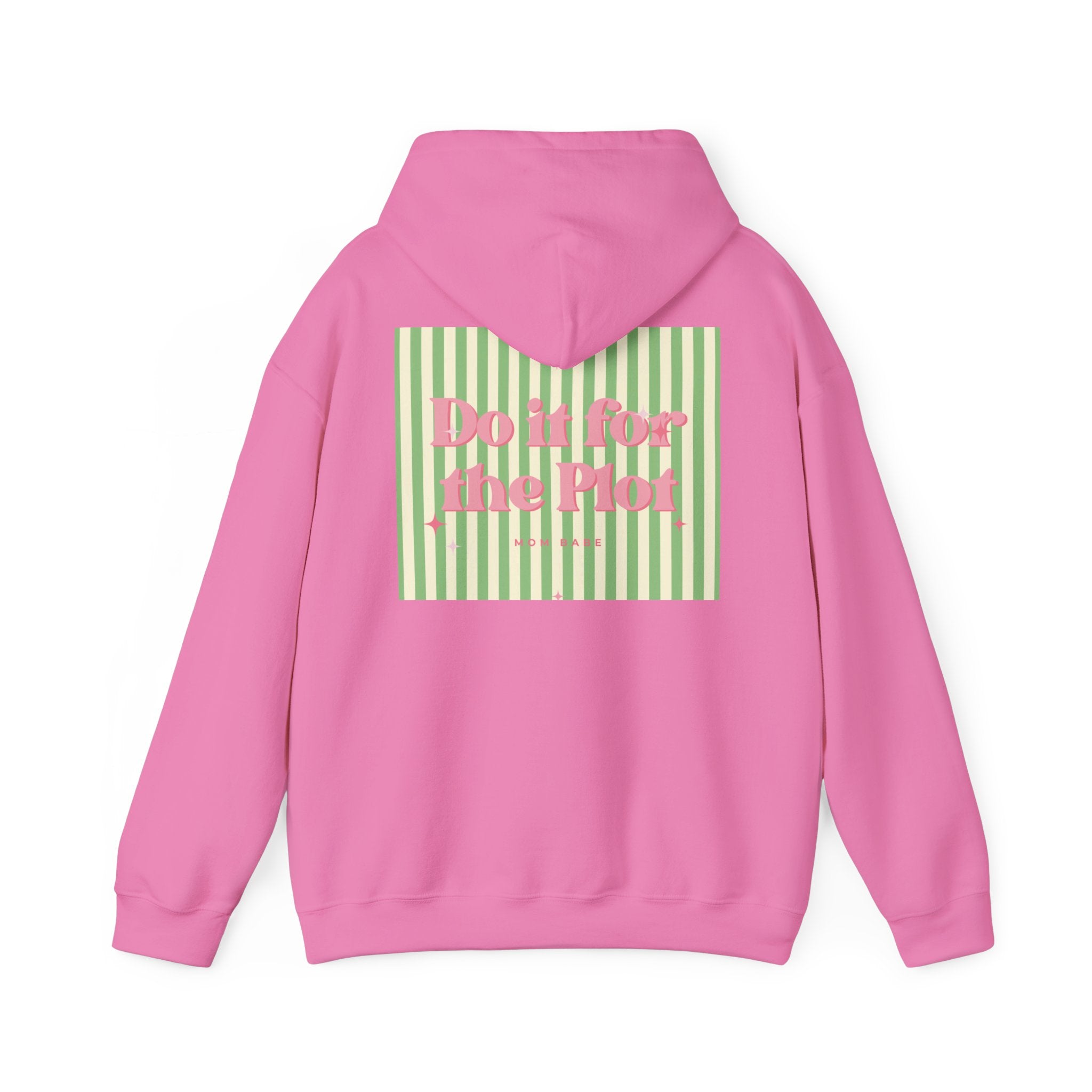 Do It For The Plot Mom Babe - Striped Graphic Hoodie