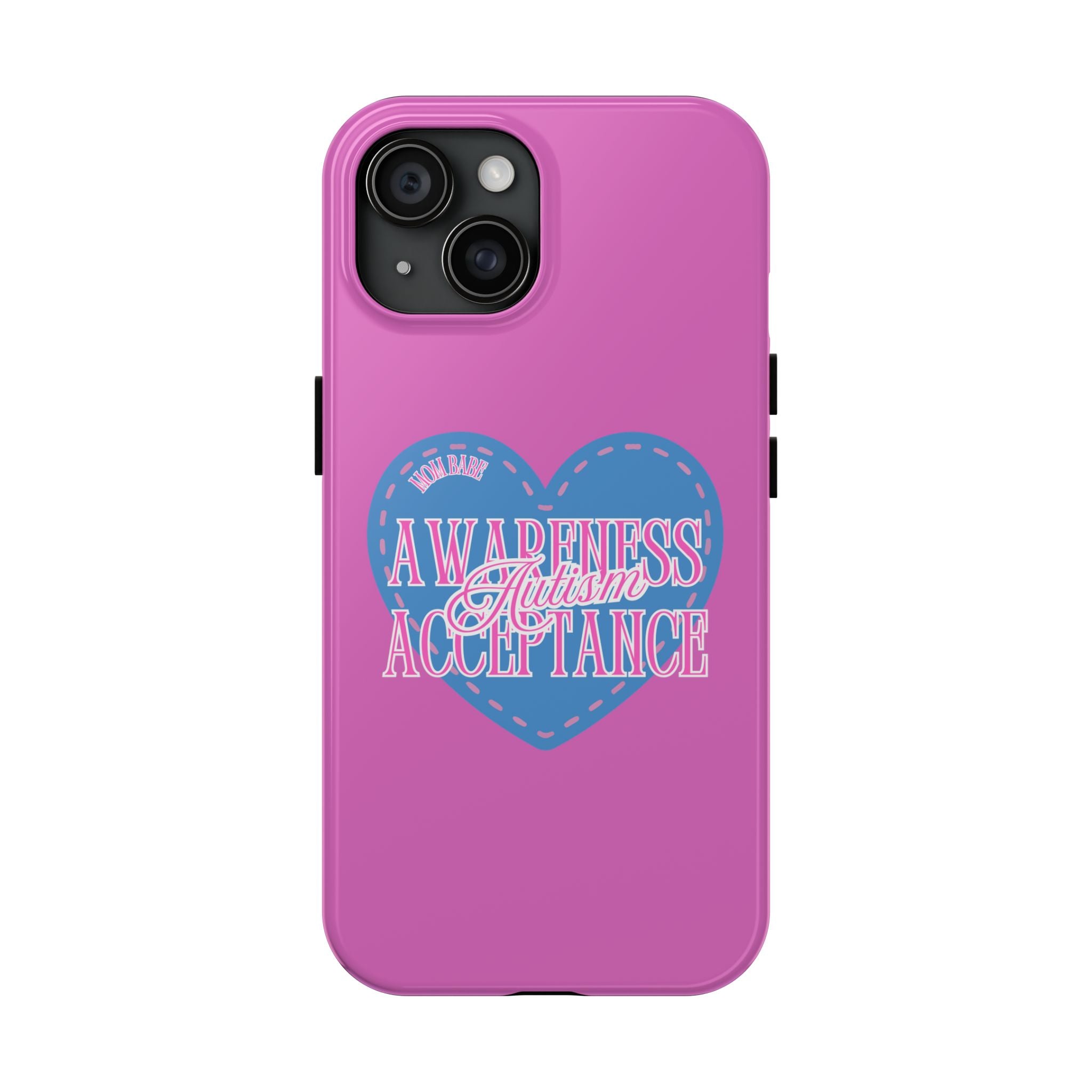 Autism Awareness and Acceptance — Stitched Heart Phone Case