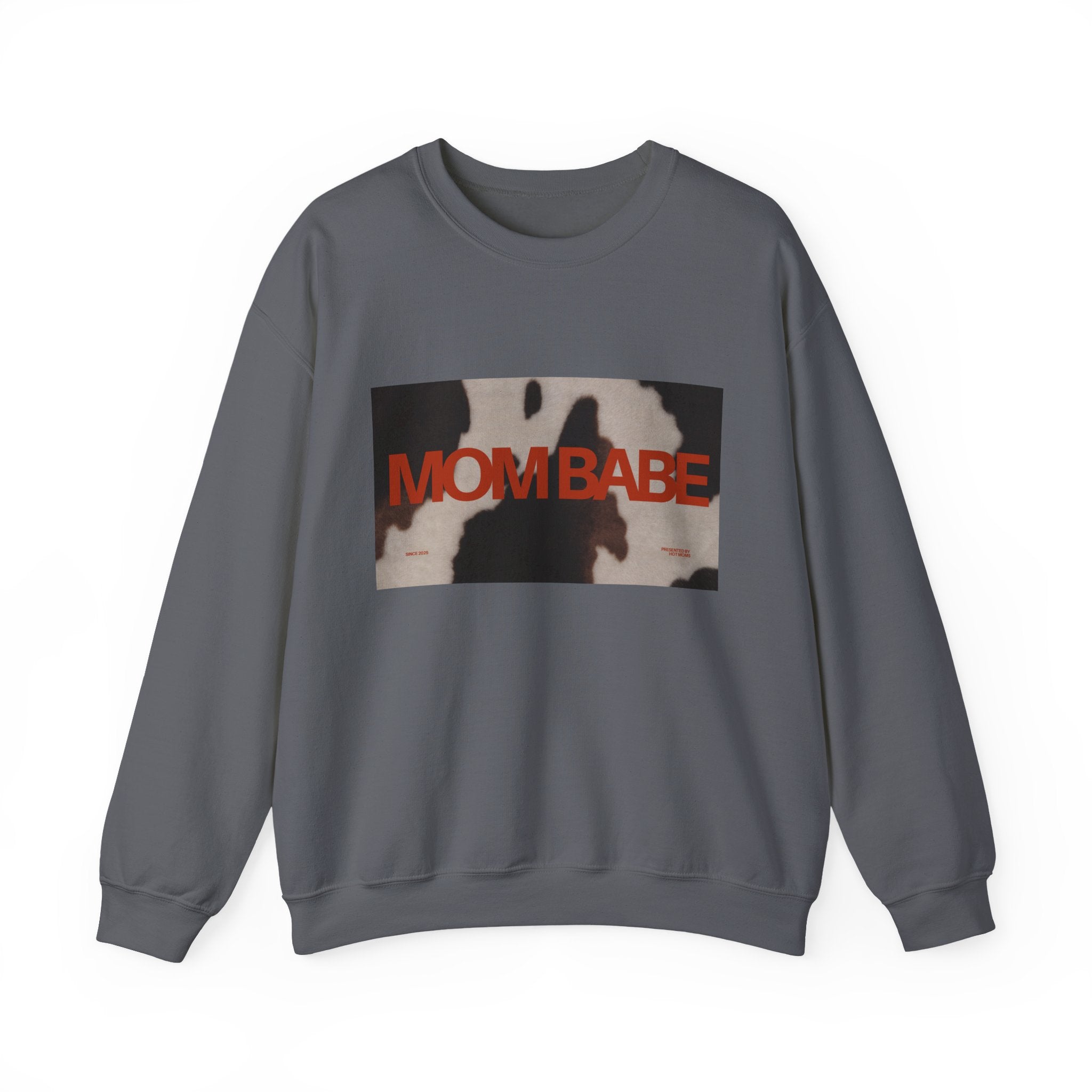 Mom Babe — Cowhide Graphic Sweatshirt