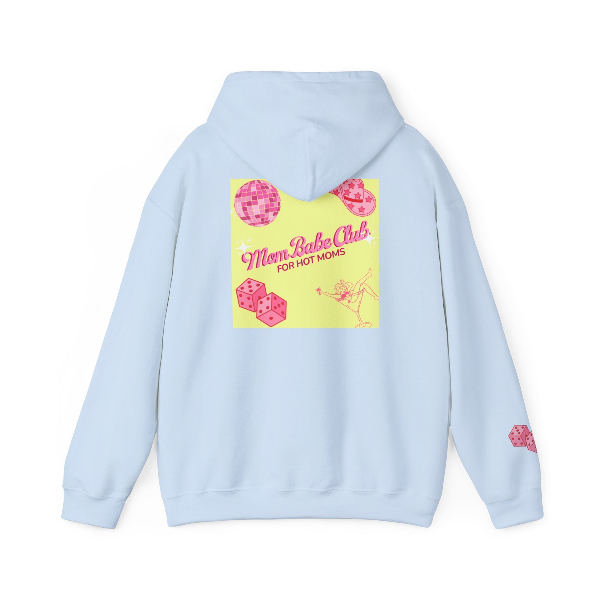 Mom Babe Club - For Hot Moms — Pink Graphic Hoodie