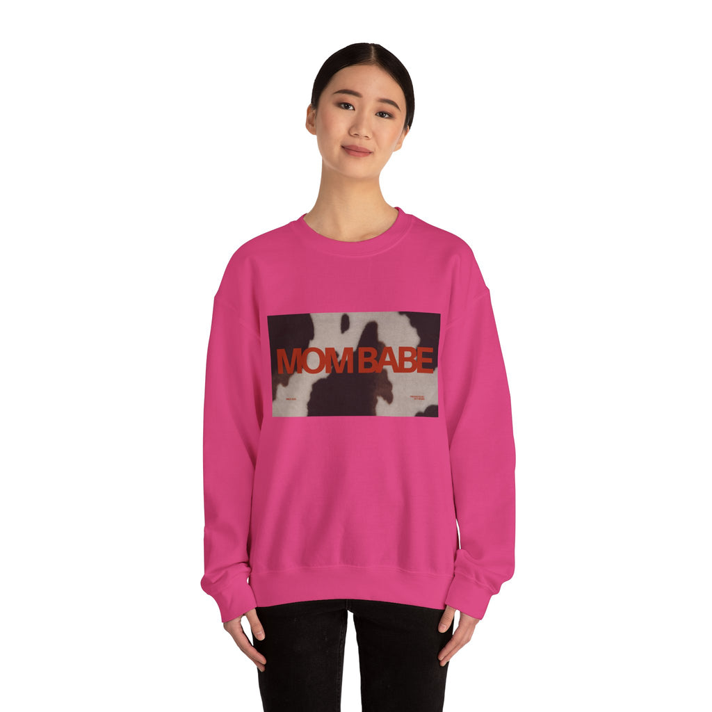 Mom Babe — Cowhide Graphic Sweatshirt