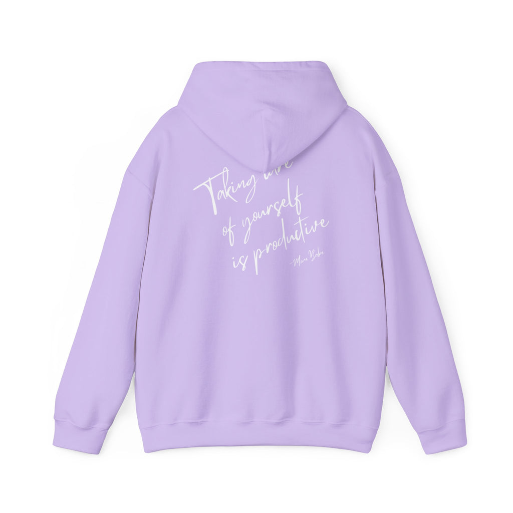 Taking Care  Of Yourself Is Productive - Script Graphic Hoodie