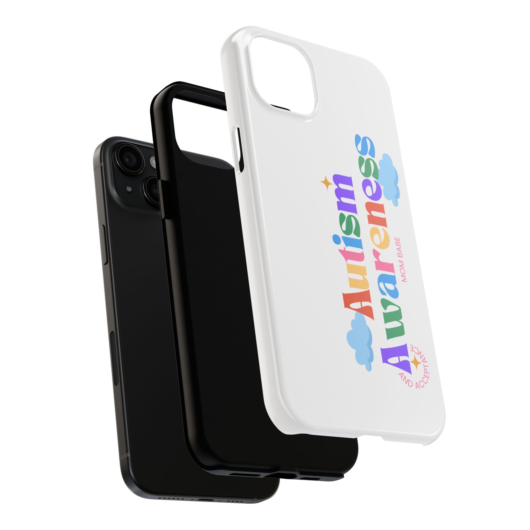 Copy of Autism Awareness and Acceptance — Checkered Heart Phone Case