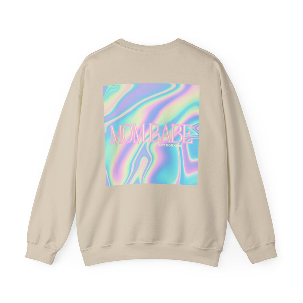 Mom Babe — Holographic Graphic Sweatshirt