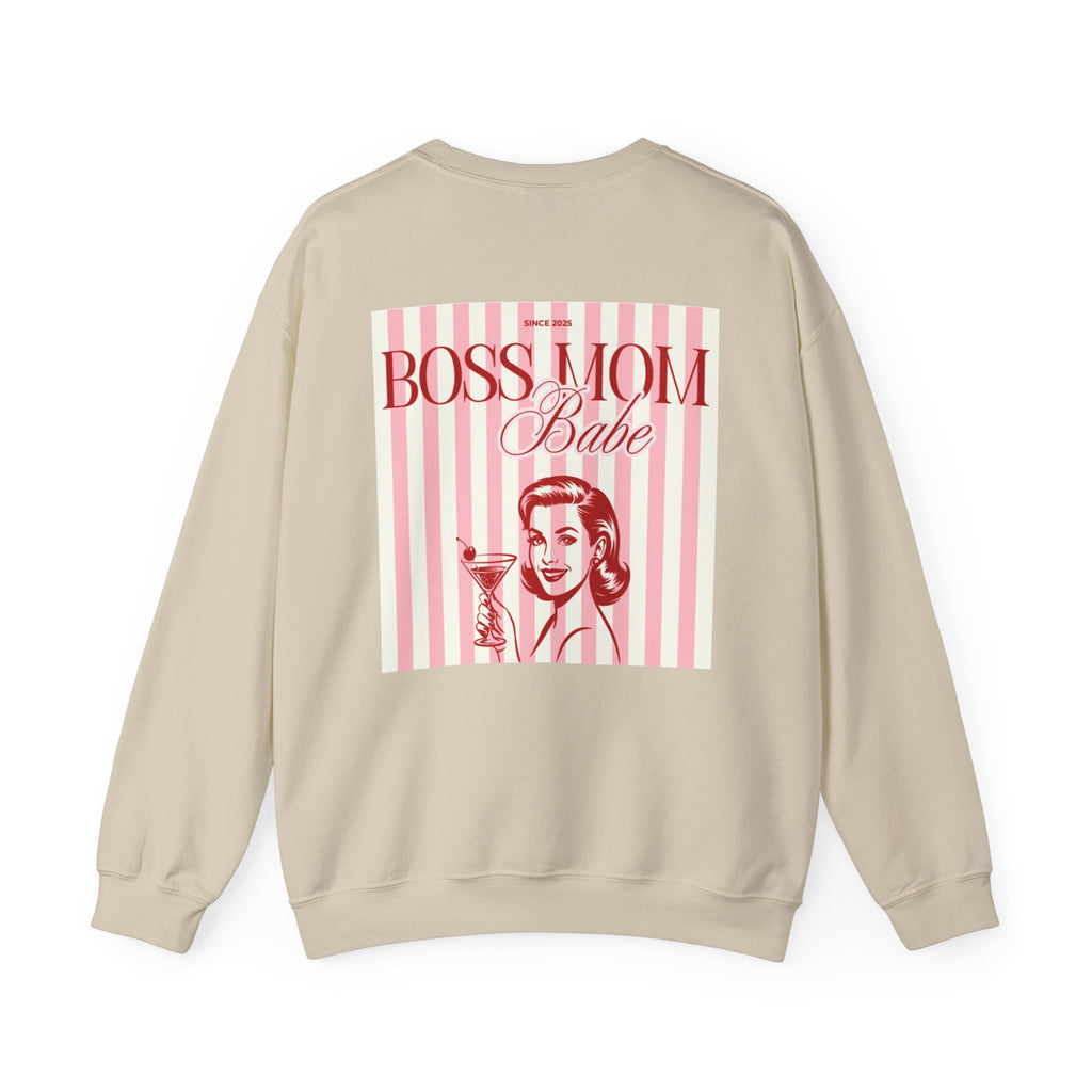 Boss Mom Babe — Vintage Retro Graphic Sweatshirt
